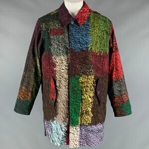 PIERRE-LOUIS MASCIA Size 40 Multi-Color Print Cotton Coat